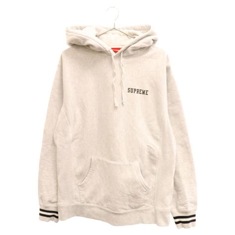 Supreme シュプリーム 16aw Striped Cuff Hooded Sweatshirt ボーダーカフ プルオーバーパーカー