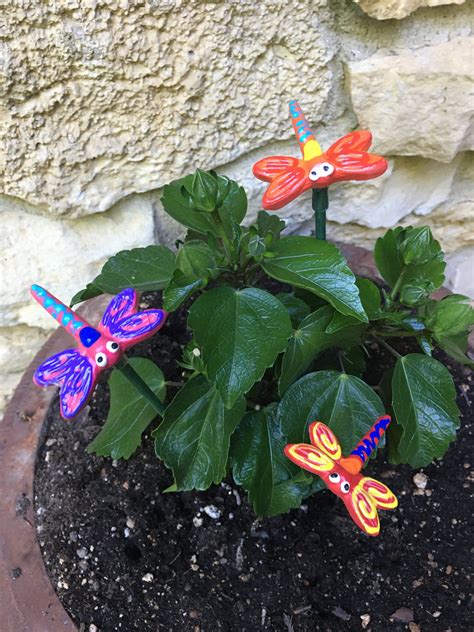 3 Dragonfly Garden Stakes, Garden Stakes,Potted plants, Great Gift,Lawn decor,Outdoor garden ...