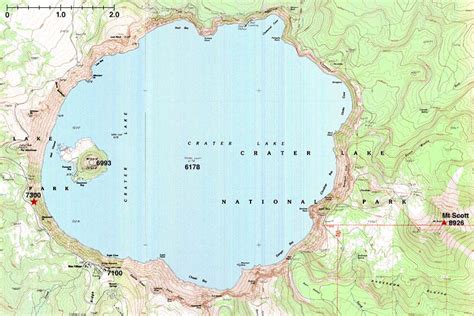 Crater Lake Map