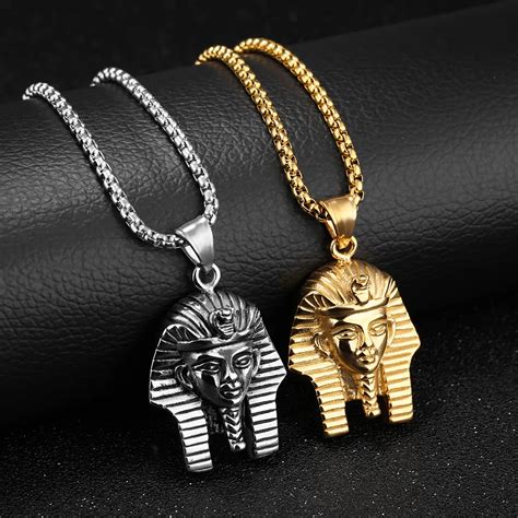 R Tro Vintage Hommes Colliers Pendentifs Pharaon Gyptien Cha Ne