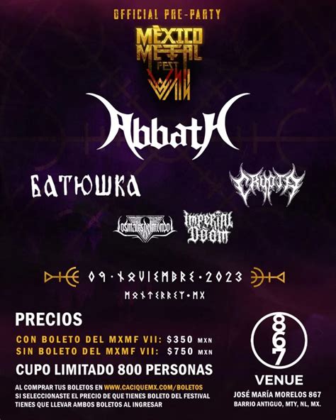 M Xico Metal Fest Asiste A La Pre Fiesta Oficial