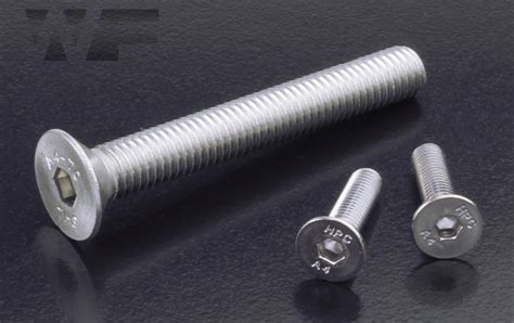 M6 Socket Head Countersunk Screws ISO 10642 DIN 7991 In A4 Stainless