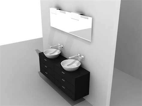 Double Sink Bathroom Vanity D Model D Studio Ds Max Autocad Files