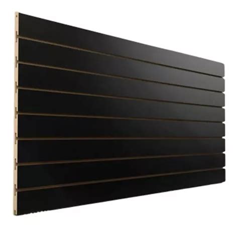 Painel Canaletado Mdf Preto X Mercadolivre