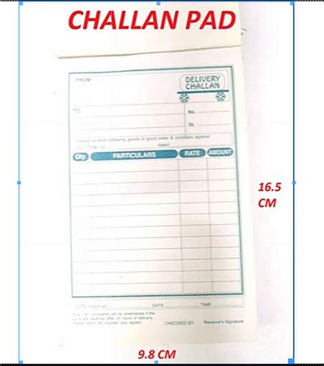 challan book printing   delhi