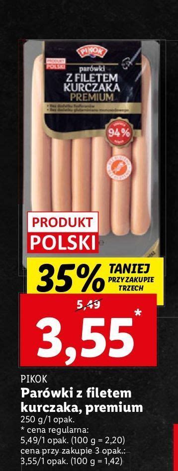 Promocja Parówki z filetem kurczaka pikok w Lidl