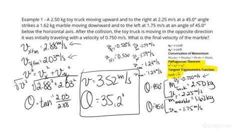 How To Solve For The Final Velocity Of An Elastic 2d Collision