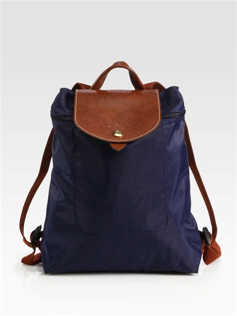 Longchamp Le Pliage Backpack Leather Iucn Water