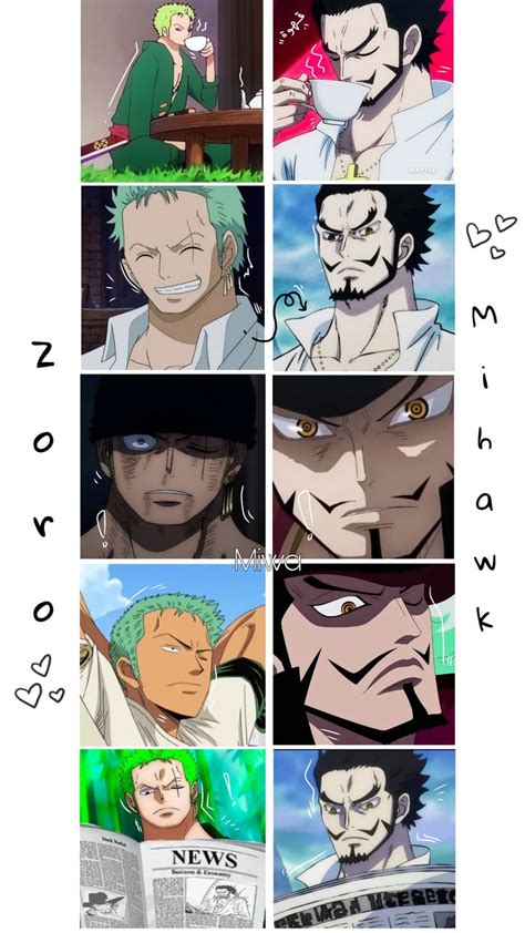 أحب كيف زورو نسخة من ميهوك بشكل غير مباشر ـ mihawk and zoro P1 in