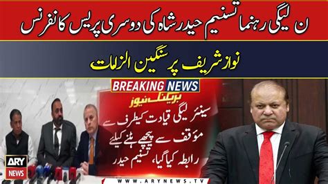 Pml Ns Tasneem Haider Shah Levels Strong Allegations Over Nawaz Sharif