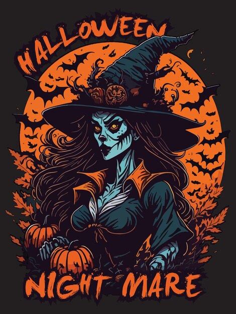 Premium Vector Halloween Graphic Tshirt Design Artwork Illustration