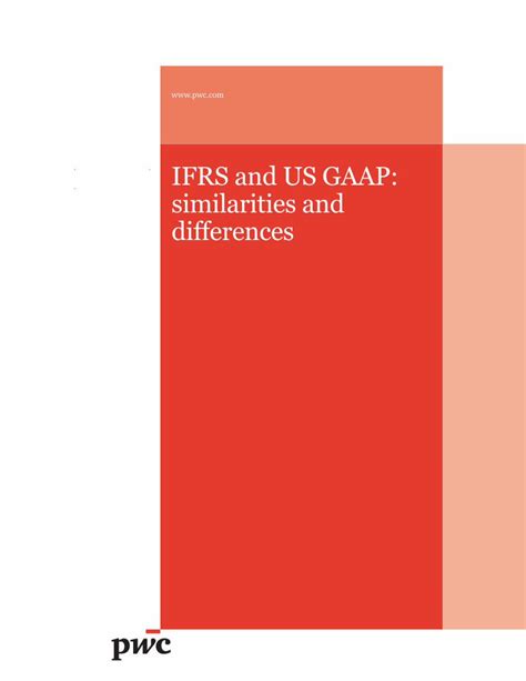 PDF IFRS And US GAAP Similarities And Differences PwC Is Pleased