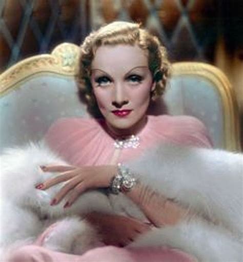 Marlene Dietrich Wearing A Costume By Travis Banton Colorized