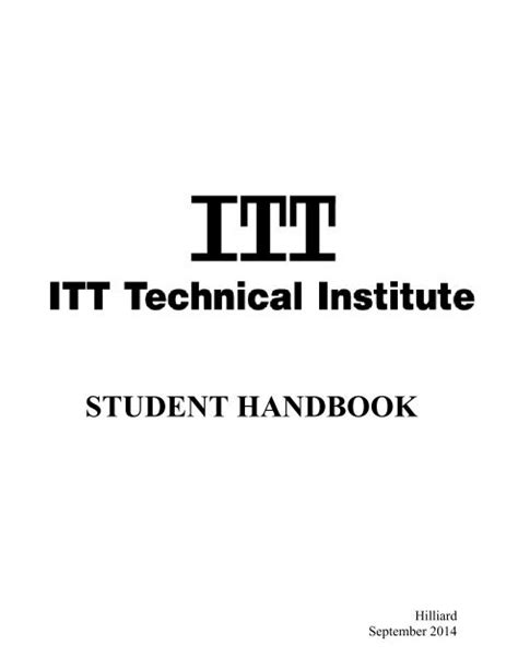 Student Handbook Itt Technical Institute