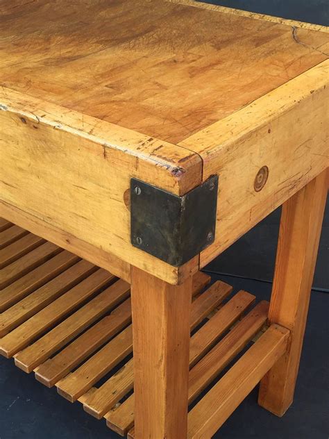 Large French Butchers Block On Stand At 1stdibs