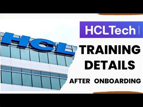 HCL Training Details After Onboarding In Tamil YouTube