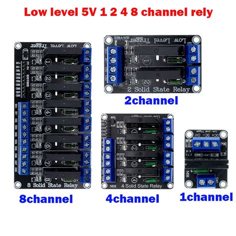 5v 1 2 4 8 Channel Ssr G3mb 202p Solid State Relay Module 240v 2a