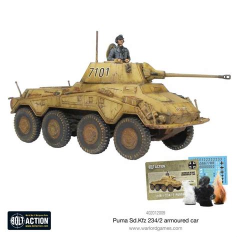 PUMA SD KFZ 234 2 ARMOURED CAR Bolt Action WW2 Warlord Games MINIATURA