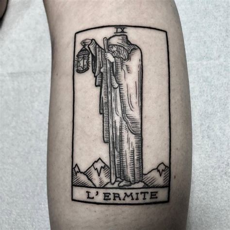 Hermit Tarot Card Tattoo