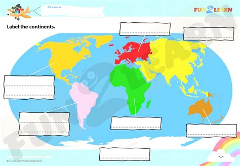 Seven Continents Printable — Hopscotch Worksheets Library