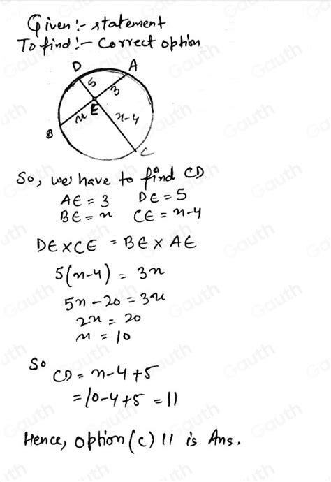 Solved Question Pts In The Accompanying Diagram Of Circle O