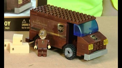 Daron Bestlock Lego Compatible Ups Truck Brick Toy Review Youtube