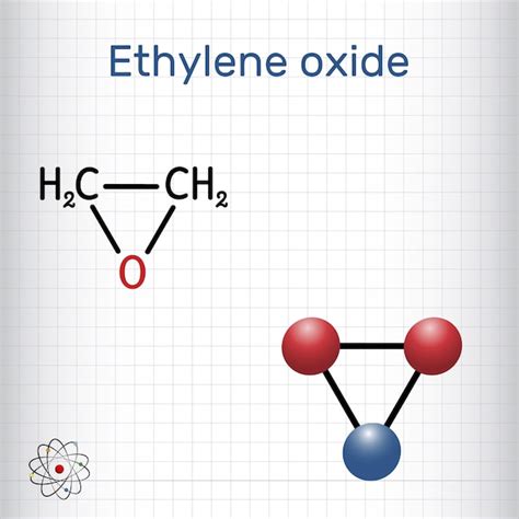 Premium Vector Ethylene Oxide Oxirane C H O Molecule Structural