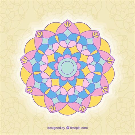 Fondo De Mandala Colorido Vector Gratis