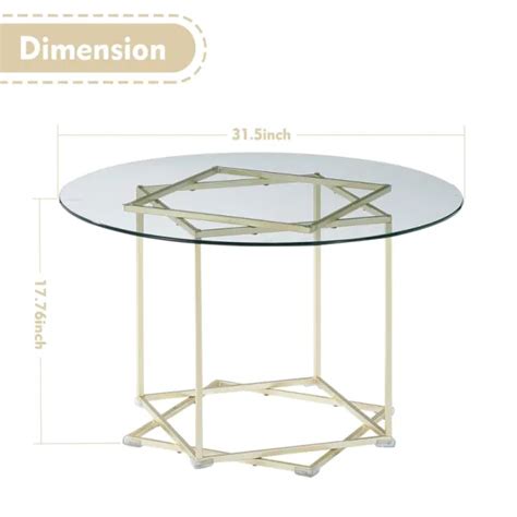 Dropship Octomom Coffee Table Glass Coffee Table With Gold Frame Round