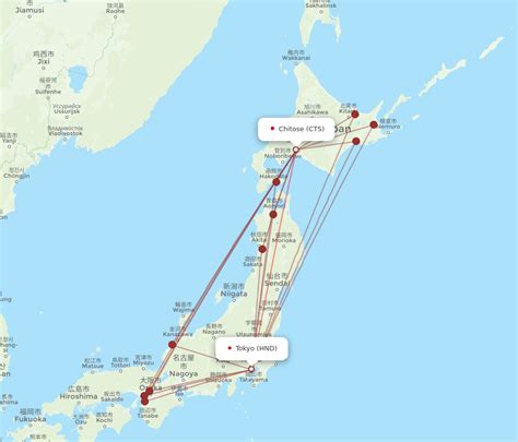 All Flight Routes From Sapporo To Tokyo Cts To Hnd Flight Routes