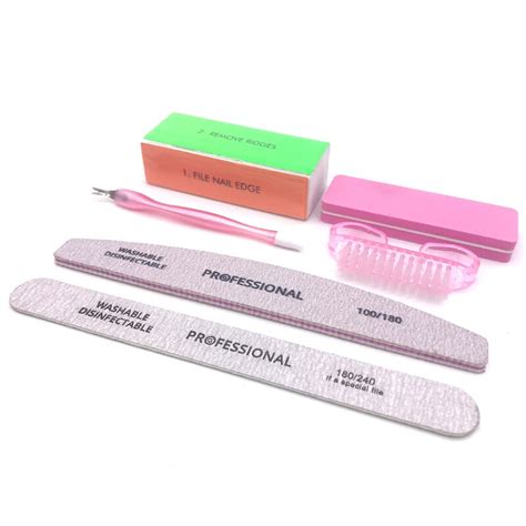 6Pcs Set Professional Nail File Set Buffers Durable Buffing Grit Sand