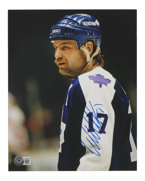 Wendel Clark Signed Maple Leafs 8x10 Photo Beckett Pristine Auction