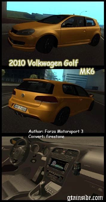 Gta San Andreas 2010 Volkswagen Golf Mk6 Mod