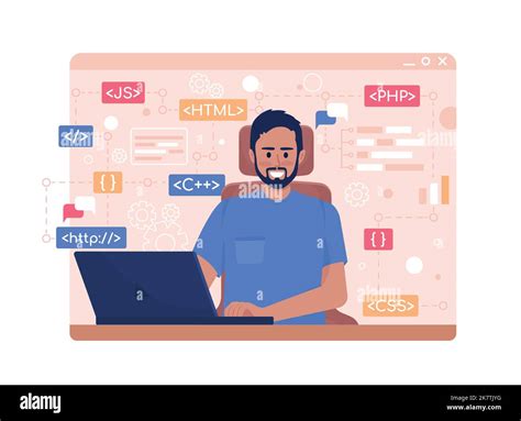 software developer  vector isolated illustration stock vector image