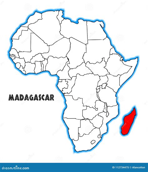 Madagascar Outline Vector Map Hand Drawn With Cartoondealer