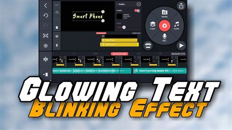 How To Create Glowing Text Blinking Animation In Kinemaster
