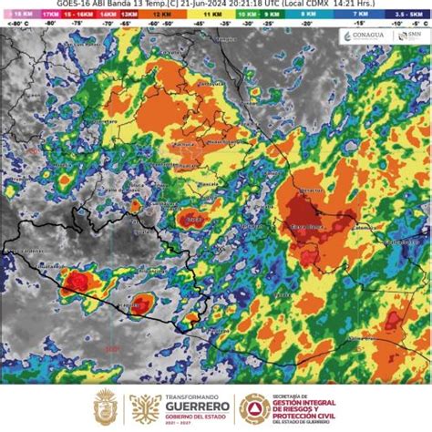 SGIRPCGRO ALERTA POR LLUVIAS INTENSAS PARA LAS PRÓXIMAS HORAS EN