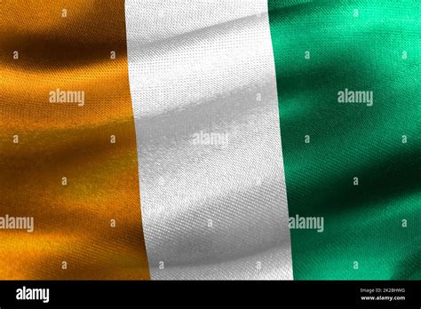 Ivory Coast Flag Realistic Waving Fabric Flag Stock Photo Alamy