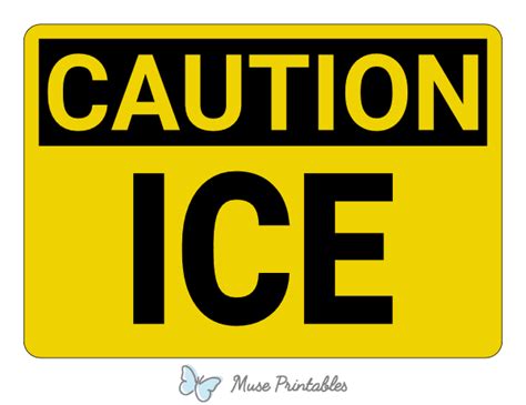 Printable Ice Caution Sign