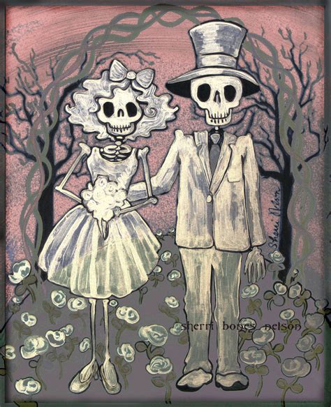 Skeleton Bride And Groom Drawing At Explore Collection Of Skeleton Bride