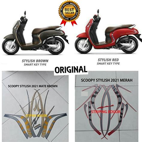 Jual Stiker Sticker Striping Lis Motor Honda Scoopy Stylish