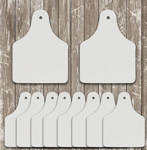 Double Sided Printable Mdf Wooden Cow Tag Earring Sublimation Blanks