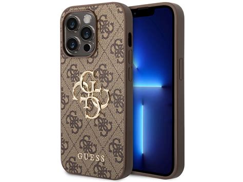 Guess Big 4G Monogram Case Bruin IPhone 14 Pro Hoesje