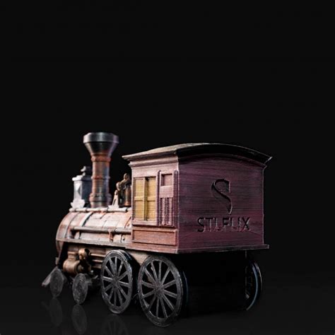 3D Printable Steam Locomotive by Stlflix