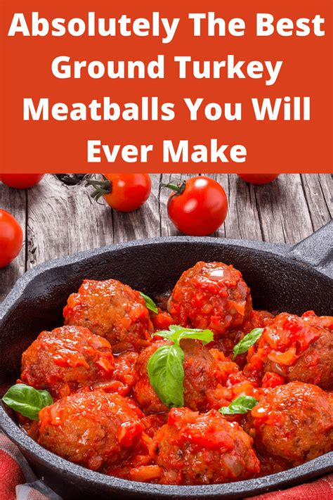 The Best Ground Turkey Meatballs | Ground turkey meatballs, Italian ...