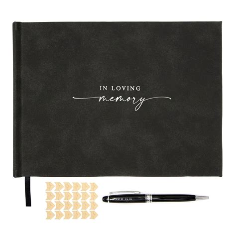 Amazon MUUJEE In Loving Memory Funeral Guestbook W Pen Box