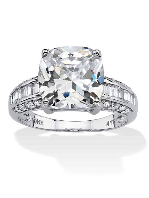 Palmbeach Jewelry Cushion Cut Cubic Zirconia Engagement Anniversary