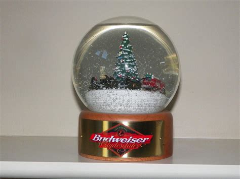 Budweiser Famous Budweiser Clydesdales Snow Globe RARE Anheuser Busch ...