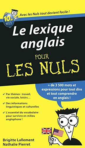 Le Lexique Anglais Pour Les Nuls Glossary In English For Dummies In