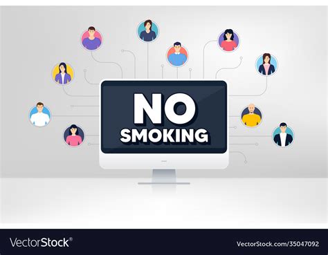 No Smoking Banner Stop Smoke Sign Royalty Free Vector Image